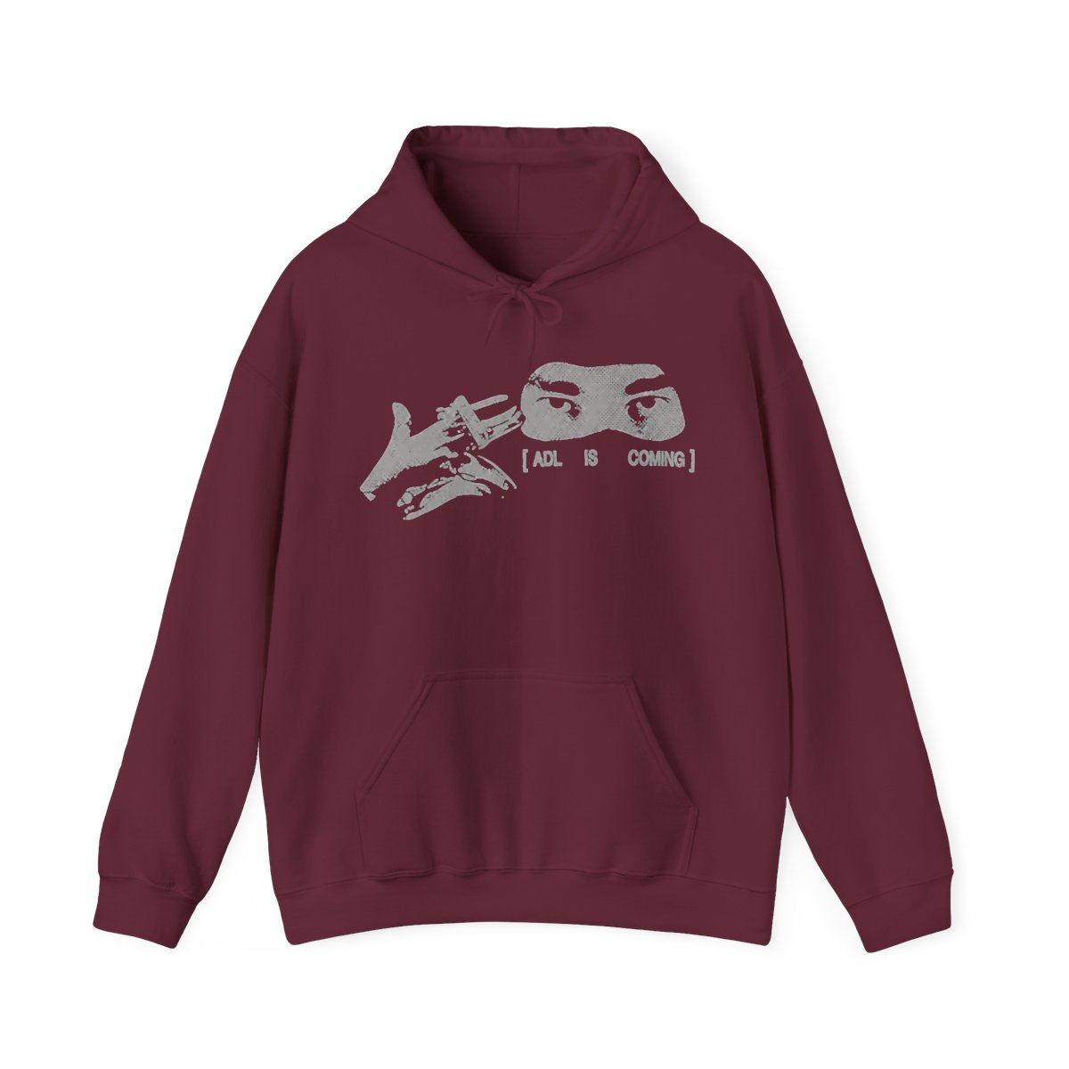 HOODIE - XXL [ADL IS COMING] by YEAT Black Cotton Pullover Hooded Hoodie - alternate angle 3, merchandise