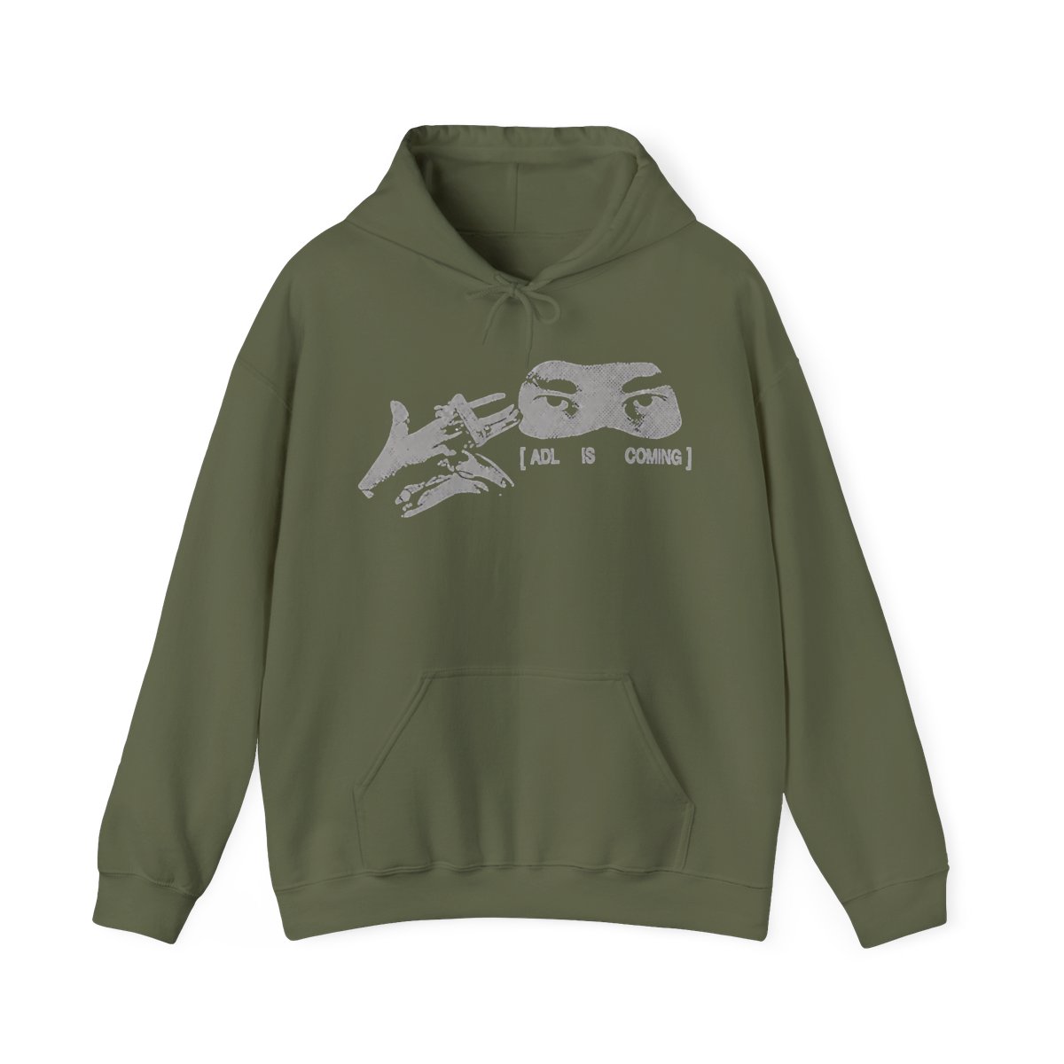 HOODIE - XXL [ADL IS COMING] by YEAT Black Cotton Pullover Hooded Hoodie - alternate angle 4, merchandise