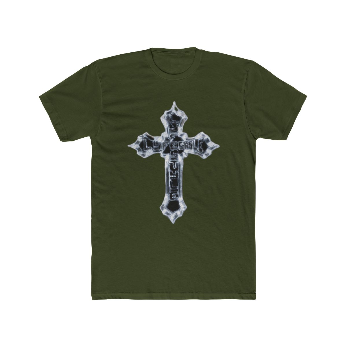 Yeat Lyfestyle Cross Tee Album Merch T-Shirts - All Sizes - alternate angle 4, merchandise