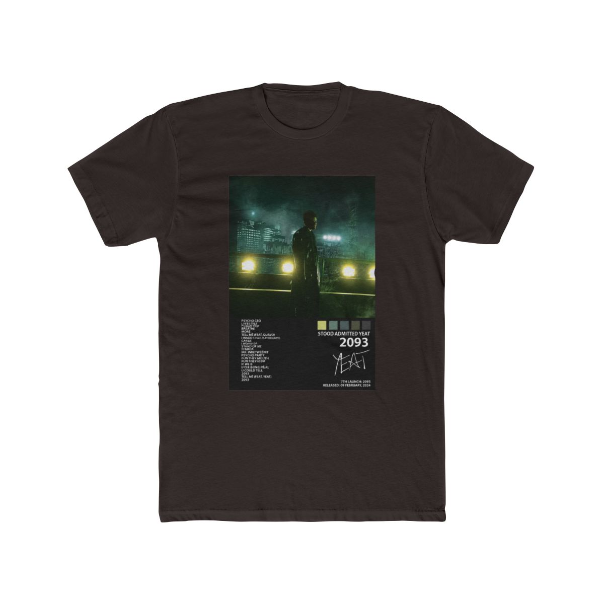 Yeat 2093 Album T Shirt Merch Summer Shirt For Women/Men O-neck Short Sleeve Tshirt Rapper Streetwear - alternate angle 2, merchandise