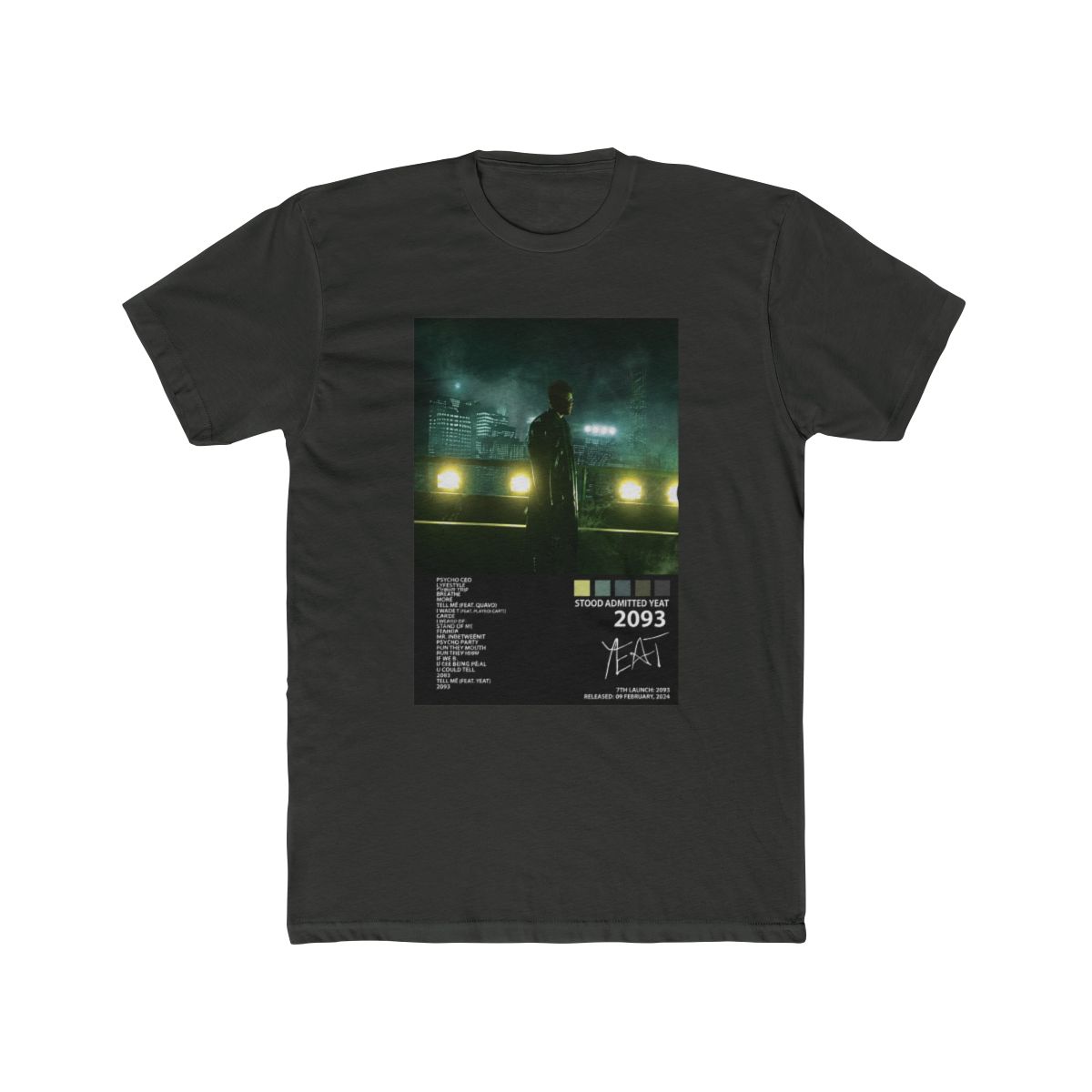Yeat 2093 Album T Shirt Merch Summer Shirt For Women/Men O-neck Short Sleeve Tshirt Rapper Streetwear - alternate angle 5, merchandise