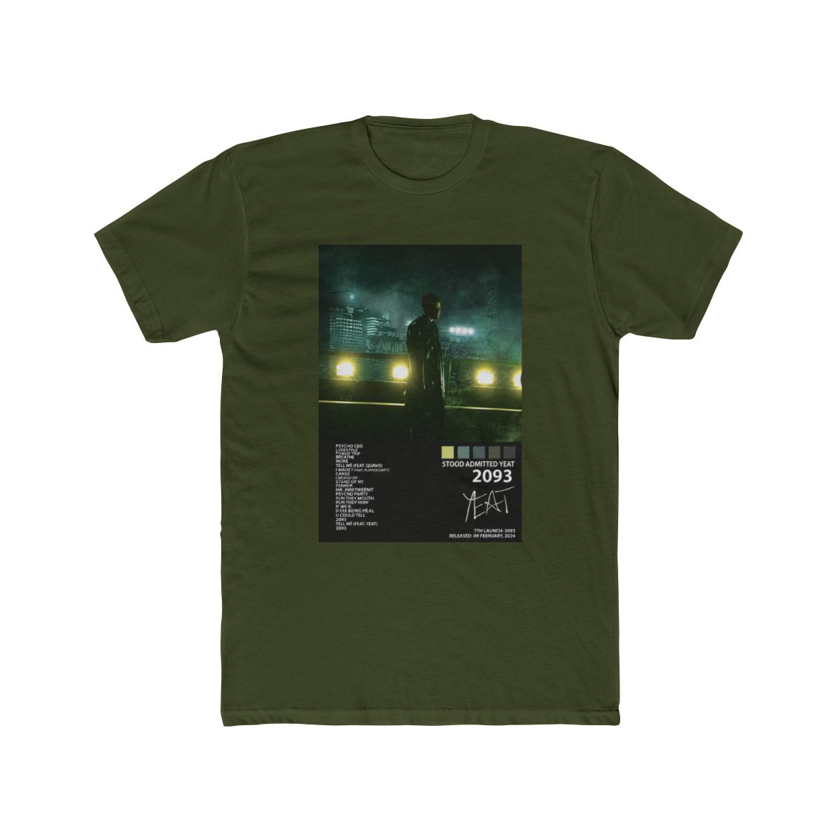 Yeat 2093 Album T Shirt Merch Summer Shirt For Women/Men O-neck Short Sleeve Tshirt Rapper Streetwear - alternate angle 4, merchandise